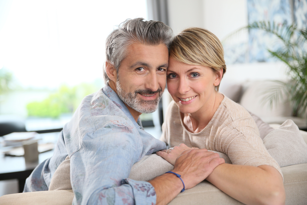 Middle-aged,Couple,Relaxing,In,Sofa,At,Home